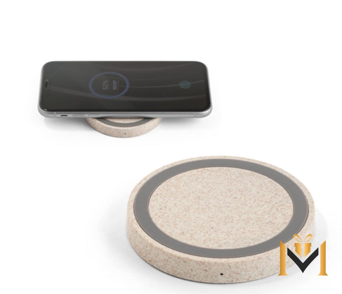 Cargador Inalámbrico Eco 15W en ABS y Fibra de Paja