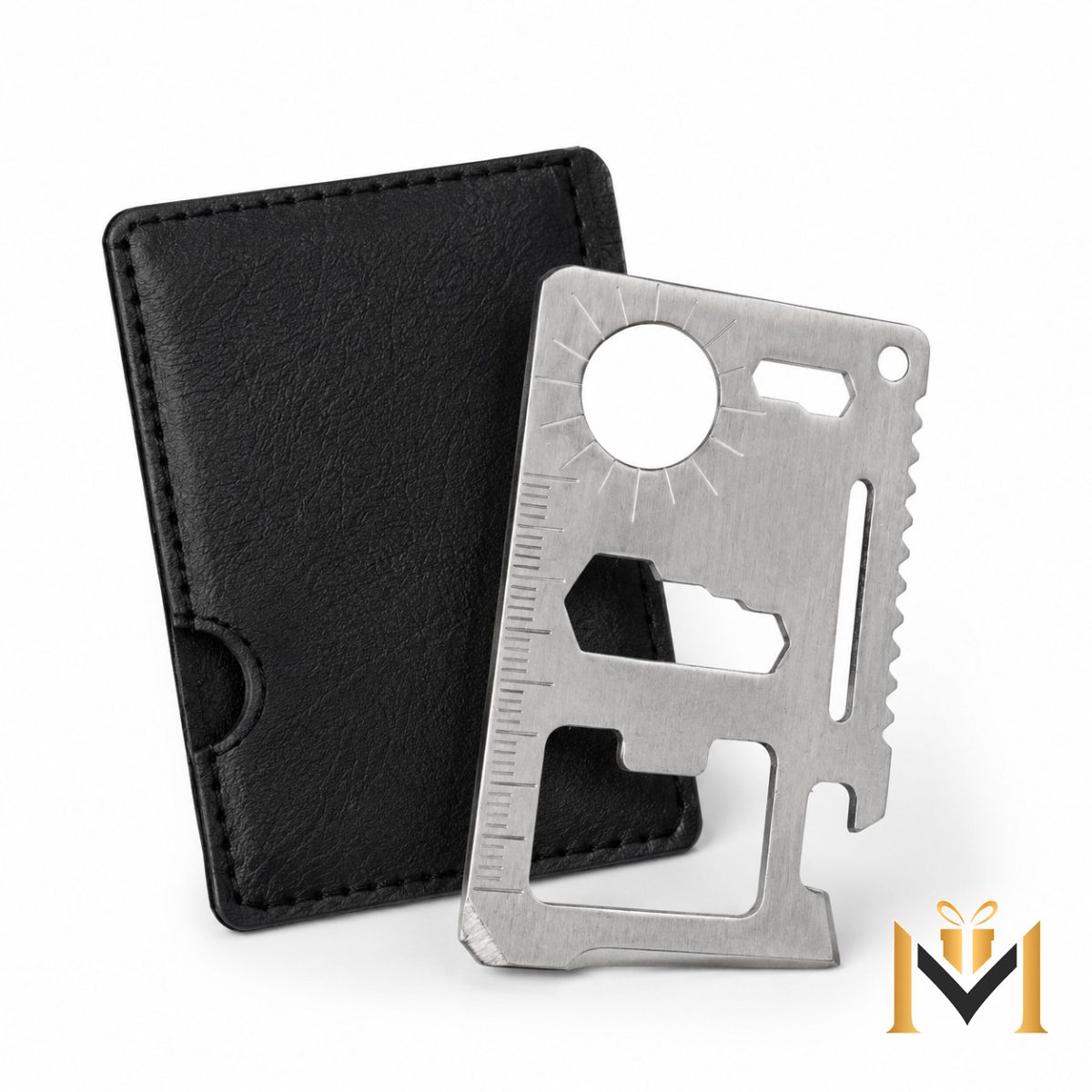 Llavero Multifunción de Acero Inoxidable con Funda
